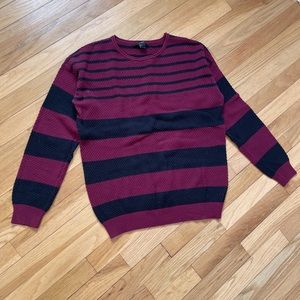 Maroon And Black Sweater - Forever 21